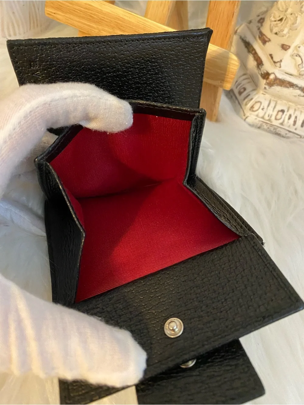 Bulgari Black Snap Card Holder